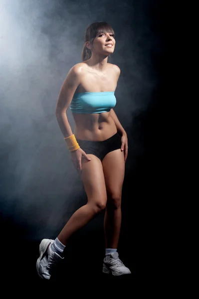 Фітнес-леді в спортивному одязі — стокове фото