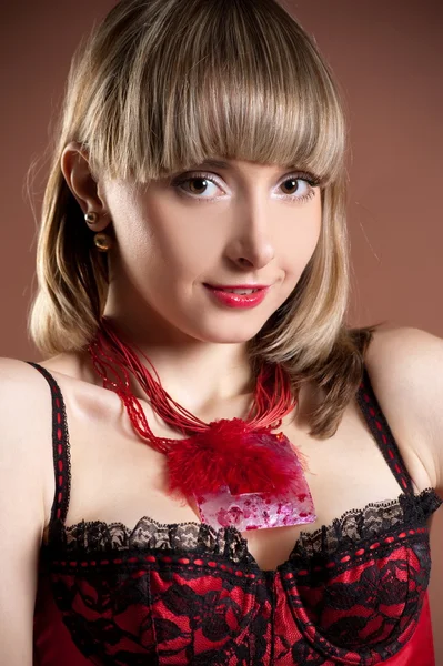 Mujer rubia seductora — Foto de Stock
