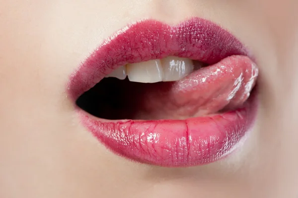Belle labbra primo piano — Foto Stock