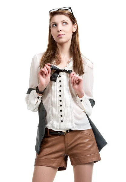 Girl brunette posing — Stock Photo, Image