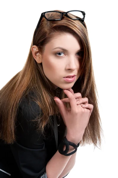 Girl brunette posing — Stock Photo, Image