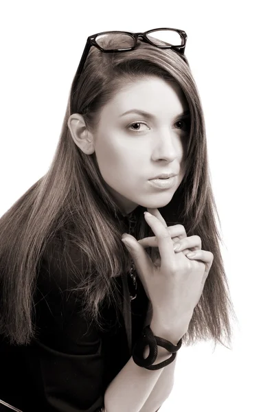 Girl brunette posing — Stock Photo, Image