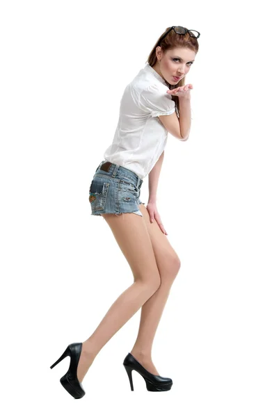 Girl brunette posing — Stock Photo, Image