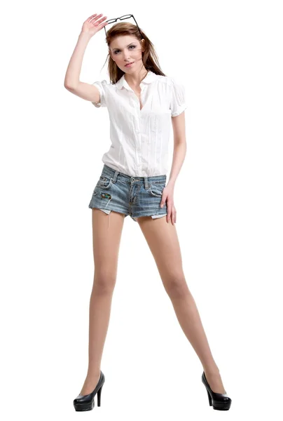 Girl brunette posing — Stock Photo, Image