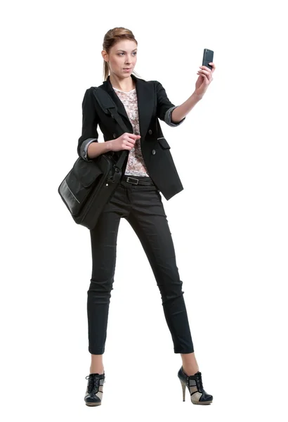 Brunette businesswoman posing — Stock Photo, Image