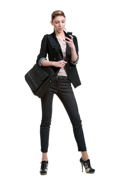 Brunette businesswoman posing — Stock Photo, Image