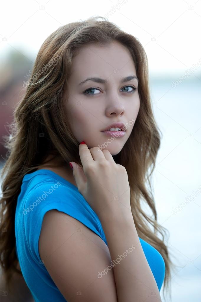 Girl posing on berth