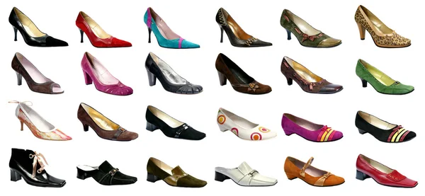 Collection of feminine footwear — Stock Photo, Image