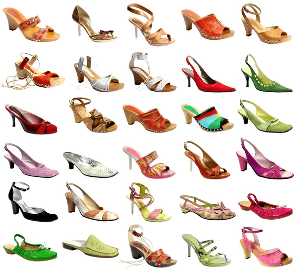 Collection of  feminine footwear — Stock Photo, Image