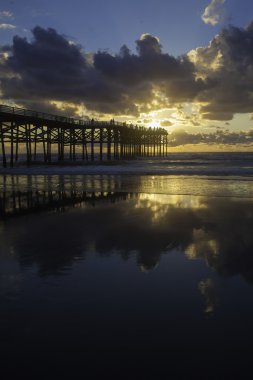pacific beach iskelesinden gün batımında