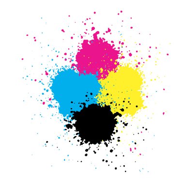CMYK illüstrasyon splatters