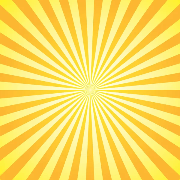 Sunburst achtergrond geel en oranje — Stockvector