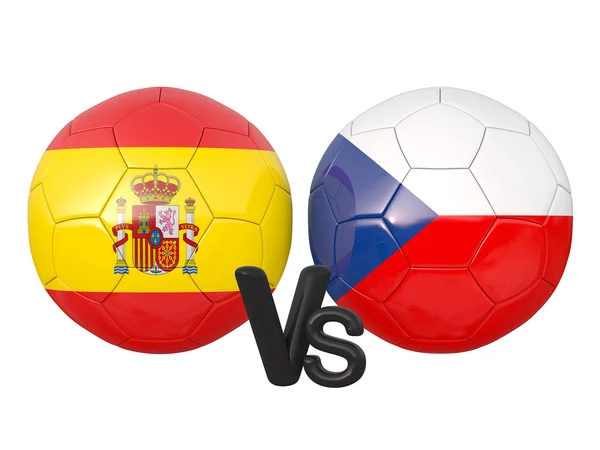Hiszpania / gra piłka nożna Czechy — Zdjęcie stockowe