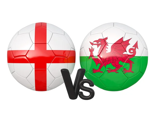 England / Wales fotbollsmatch — Stockfoto