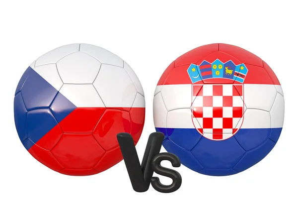 República Checa / Croacia juego de fútbol —  Fotos de Stock