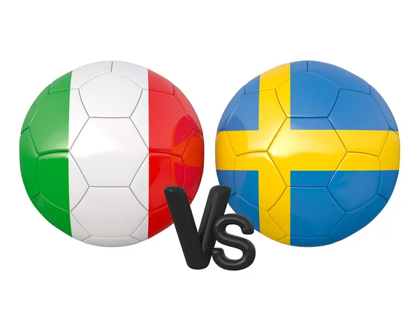 Match de football Italie / Suède — Photo