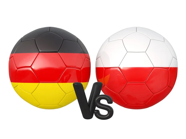 Deutschland / Polen Fußballspiel — Stockfoto