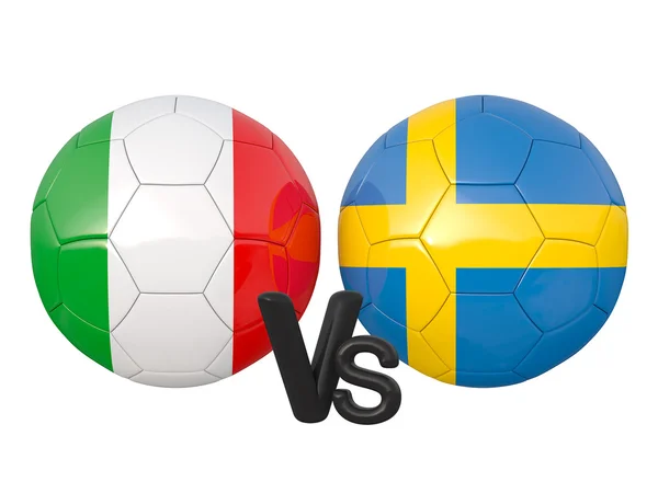 Italy / Sweden soccer game — Stock Photo, Image