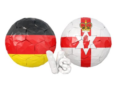 Almanya / Kuzey İrlanda düşük Poli soccer oyunu