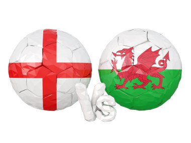 İngiltere / Galler düşük poli futbol oyunu