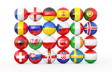 Futbol topu yığını