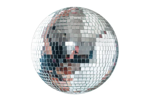 Shining Disco Ball Isolated White Background — Stock Photo, Image