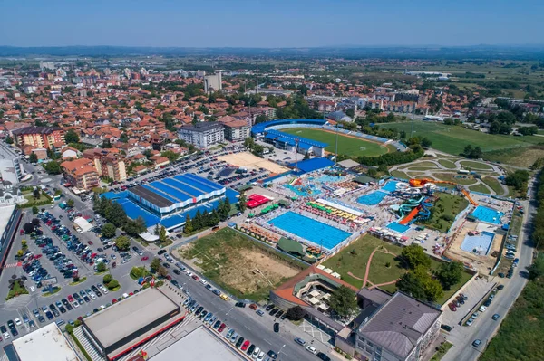 Jagodina Vista Del Dron Serbia Foto Aérea Día Verano — Foto de Stock