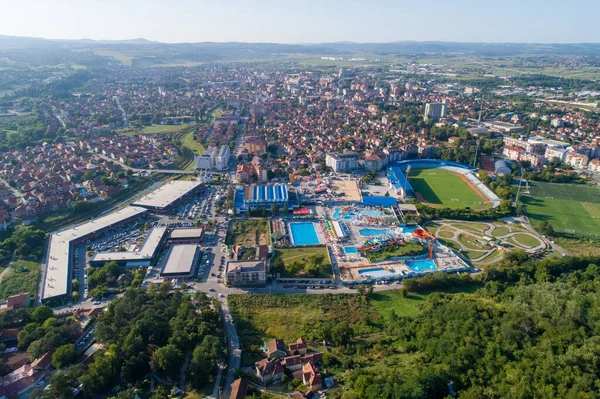 Jagodina Vista Del Dron Serbia Foto Aérea Día Verano — Foto de Stock