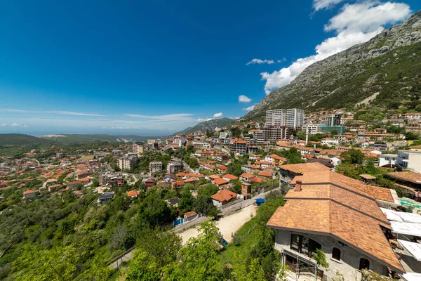 Kruja Kroja Kruja Kruj Arnavutluk Kuzeyindeki Bir Panorama Belediye — Stok fotoğraf