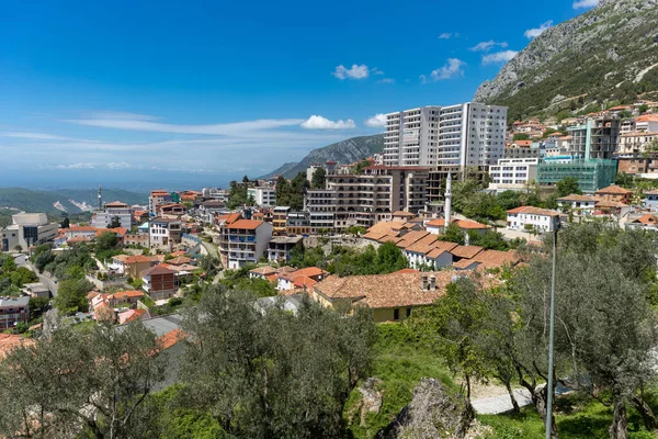 Kruja Kroja Kruja Kruj Arnavutluk Kuzeyindeki Bir Panorama Belediye — Stok fotoğraf