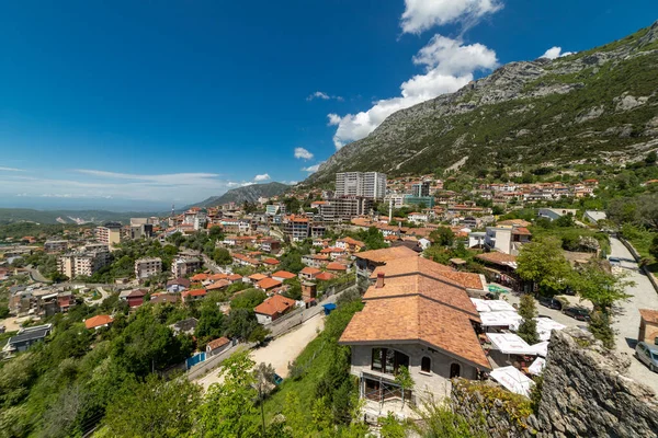 Kruja Kroja Kruja Kruj Arnavutluk Kuzeyindeki Bir Panorama Belediye — Stok fotoğraf