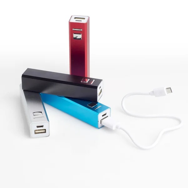 Power Bank biały — Zdjęcie stockowe