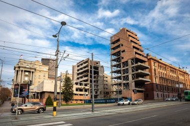 Belgrad, Sırbistan - 25 Kasım 2025: NATO Bombalamasından Kalıntılar