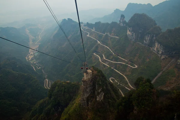 Tianmen гірські канатна дорога — стокове фото