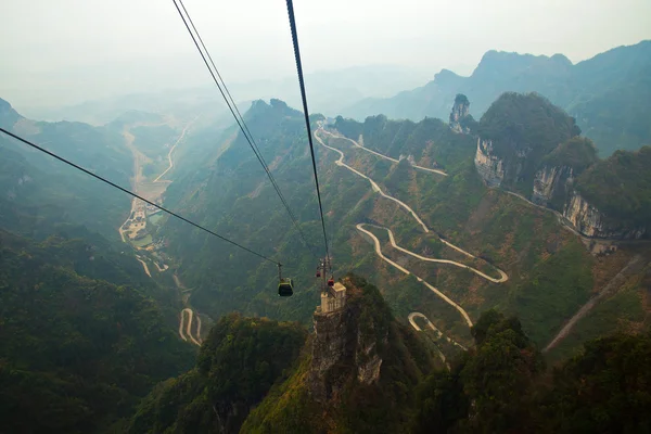 Tianmen teleférico de montaña — Foto de Stock