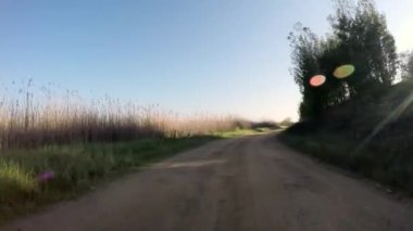 Bir bisiklet sürme bakış açısı shot