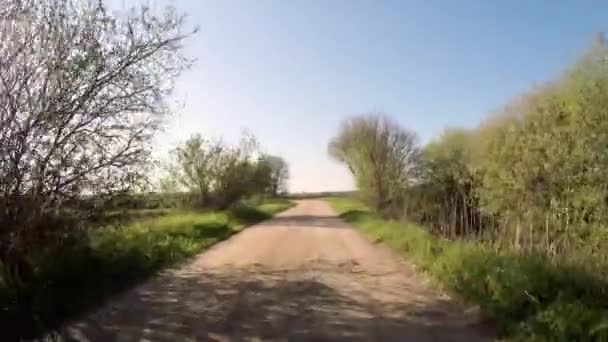 Punto de vista plano de montar en bicicleta — Vídeo de stock