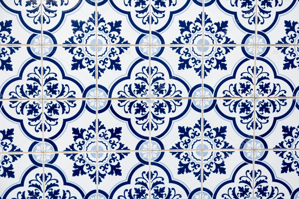 Traditional Portuguese glazed tiles