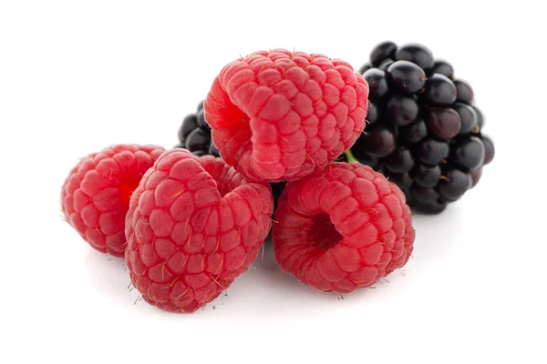 Raspberry with blackberry — Stock Photo, Image