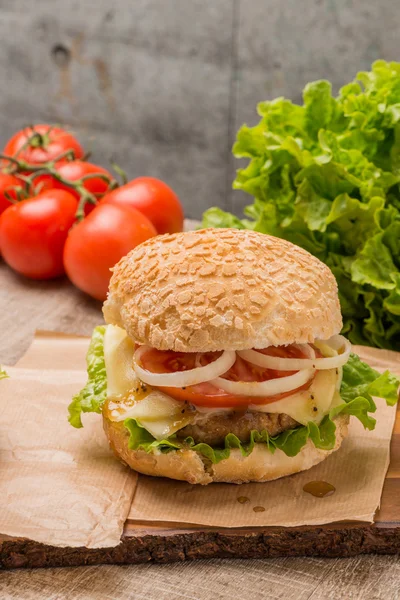 Hamburguesa vegetariana casera — Foto de Stock