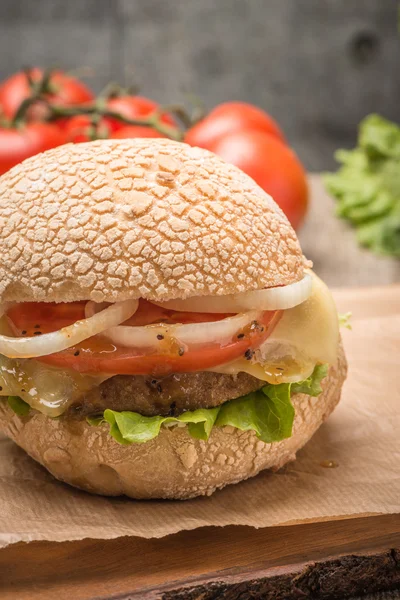 Hamburguesa vegetariana casera — Foto de Stock