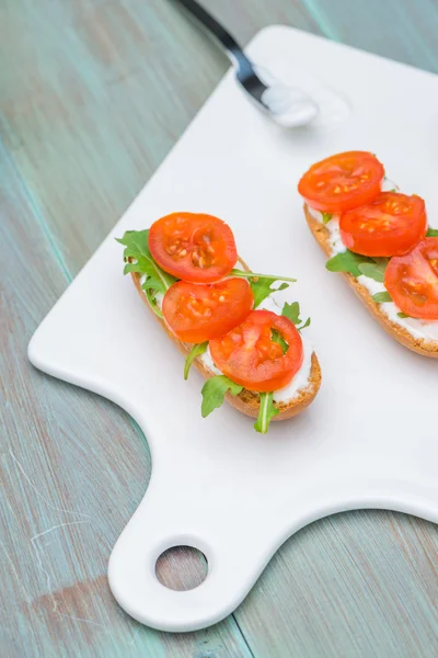 Bruschetta met kwark — Stockfoto