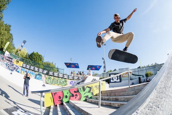 Daniel Fernandes durante o DC Skate Challenge — Fotografia de Stock