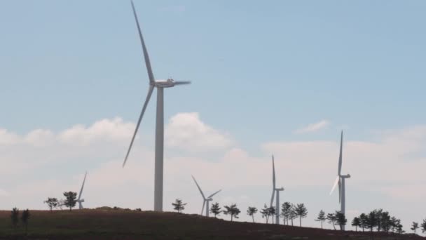 Турбінами енергії вітру — стокове відео