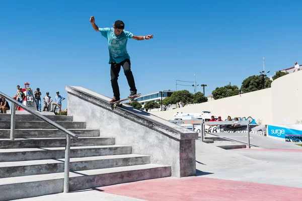 Daniel Ferreira durante el DC Skate Challenge — Foto de Stock