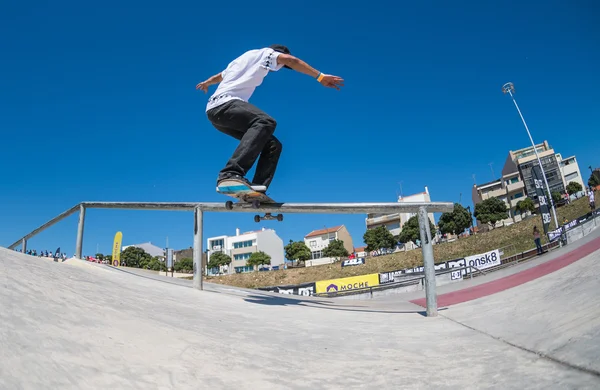 Cesar Afonso durante el DC Skate Challenge — Foto de Stock