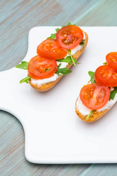 Bruschetta met kwark — Stockfoto