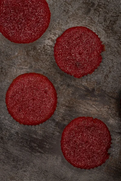 Home baked red beetroot muffins — Stock Photo, Image