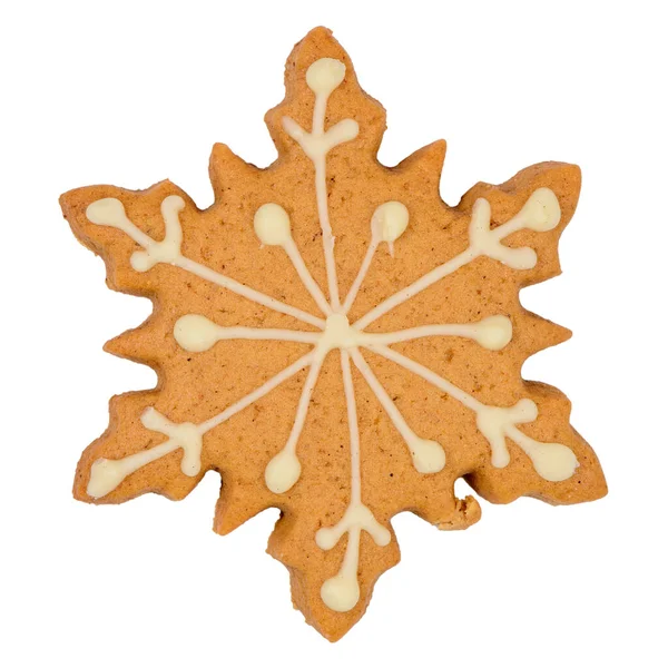Gustoso Biscotto Natale Fatto Casa Sfondo Bianco — Foto Stock