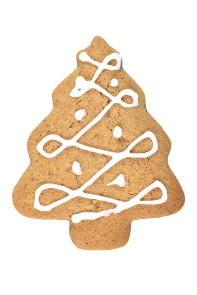 白を基調とした木の形をしたジンジャーブレッドクッキー — ストック写真